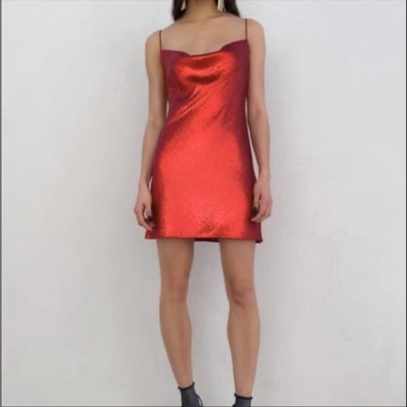 Zara Dresses & Skirts - Red Zara Sequin Embellished Sleeveless Mini Dress Blogger Fav
